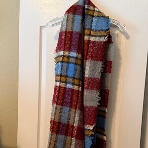 Zara Multicolor Plaid Scarf NWT!